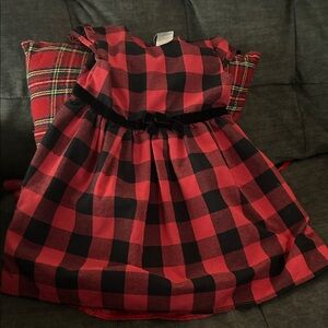 Red and Black Plaid Dress